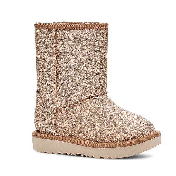 UGG Kid's Classic Short II Glitter Boots - Picture 1 of 5